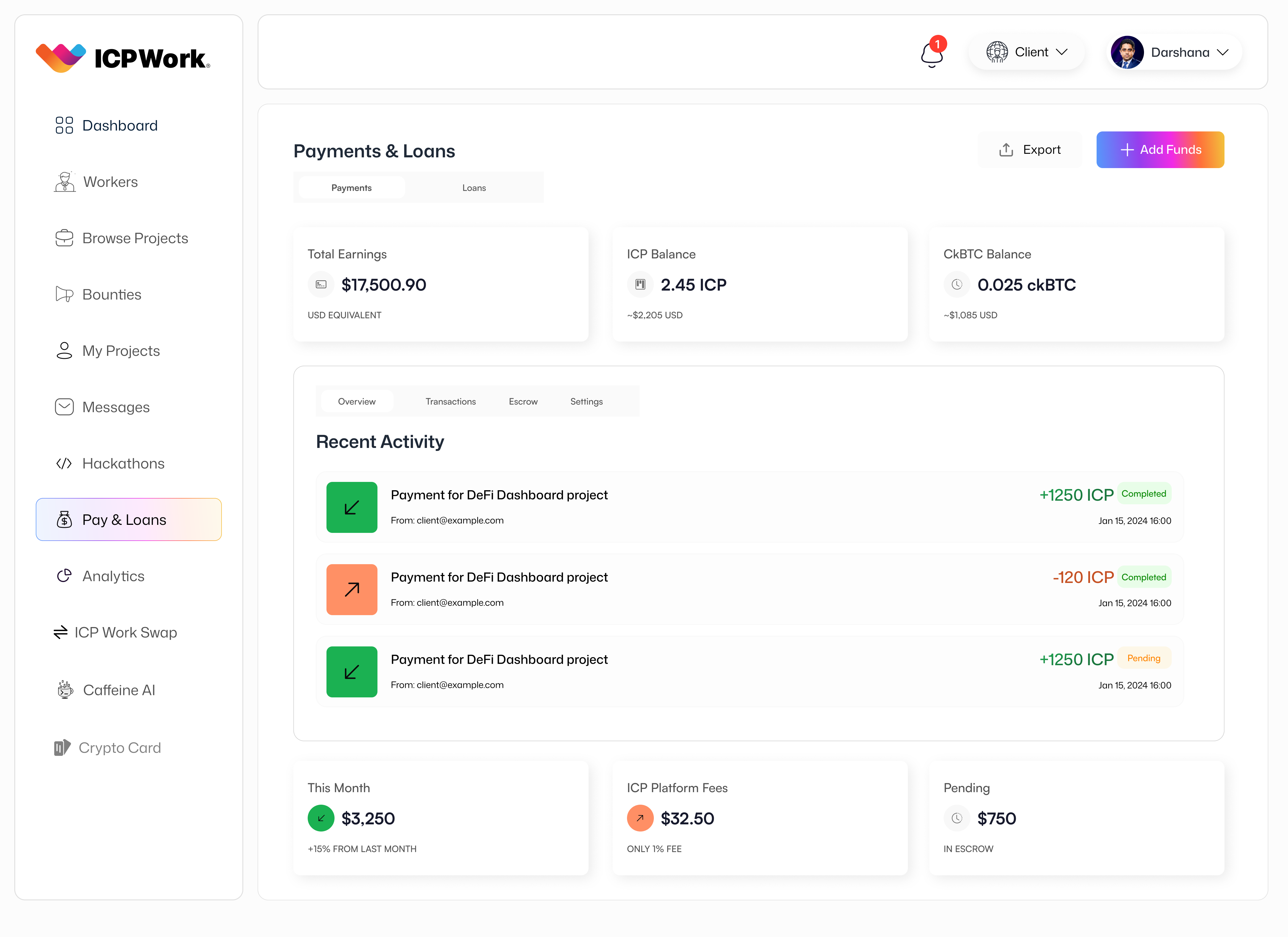 Payments &amp; Loans